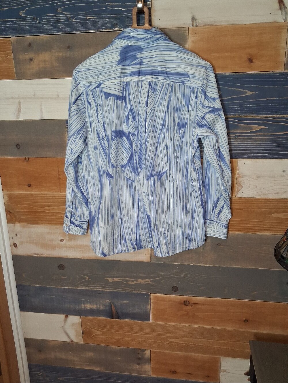 Desigual Dress Shirt Cotton M Blue White Contemporary - Picture 5 of 9